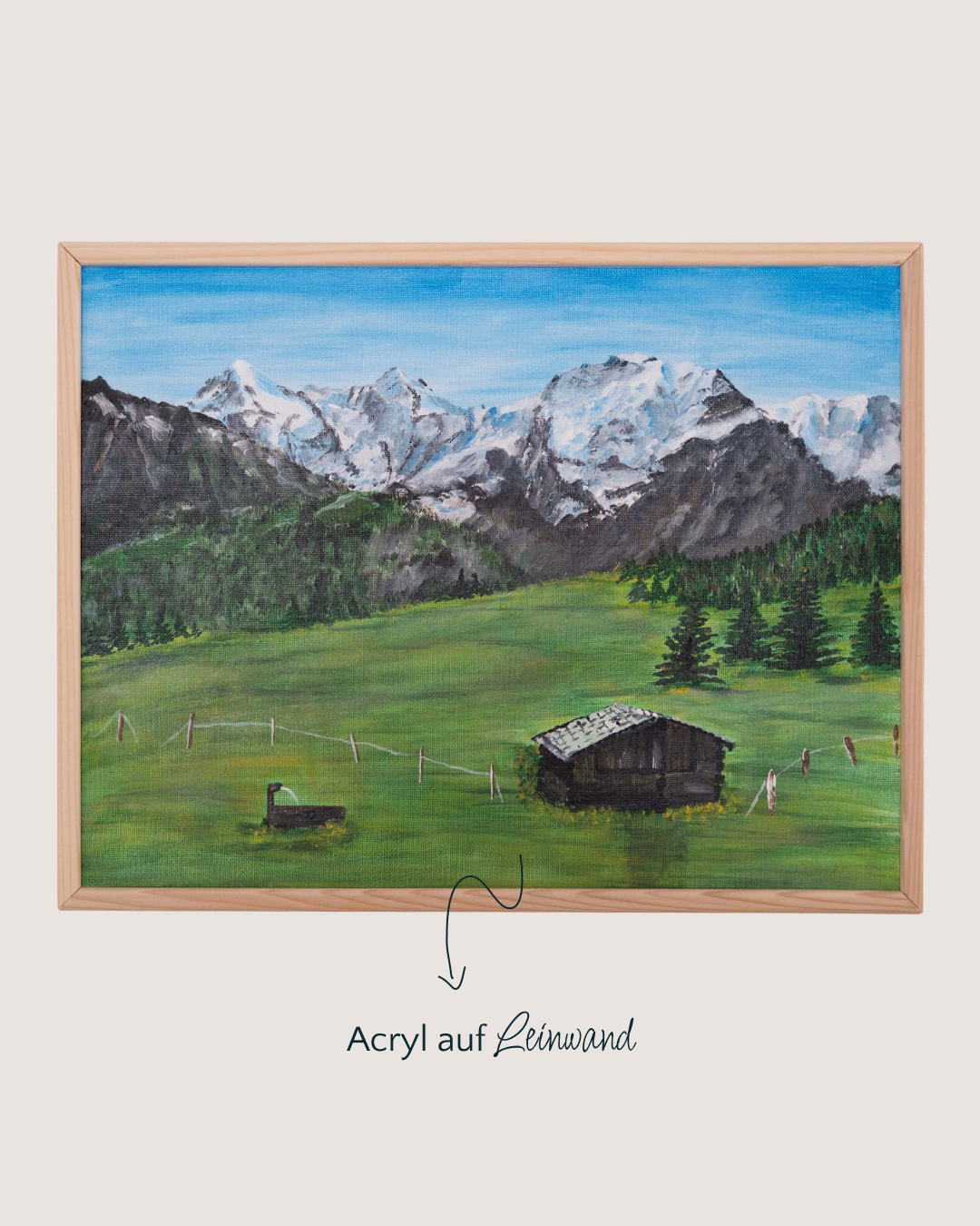 Acryldetail mit Naturmotiv